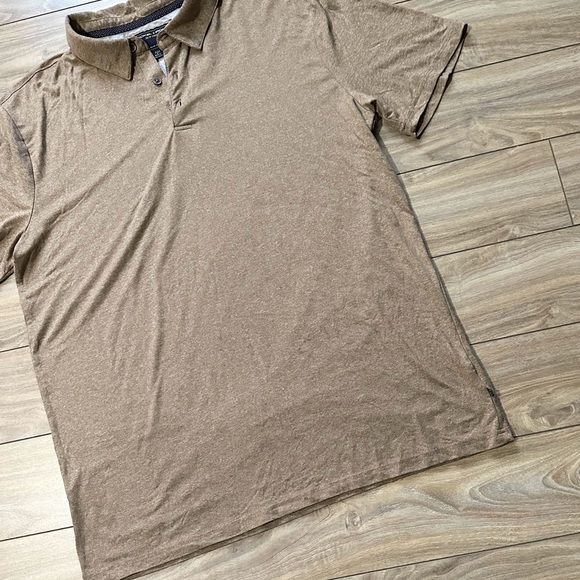 Men’s Nickel & Iron Tan Sandstone Short Sleeve 3 Button Polo Shirt Size Large - Picture 3 of 12